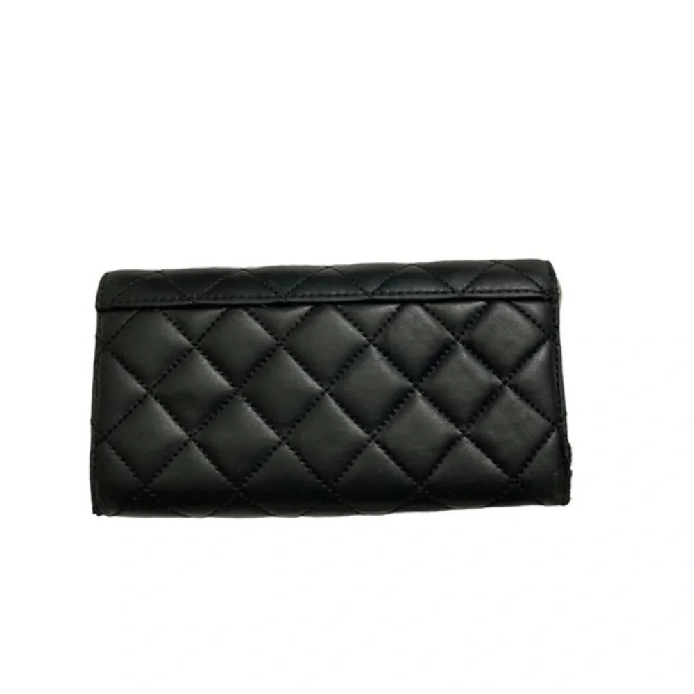Michael kors quilted black leather wallet